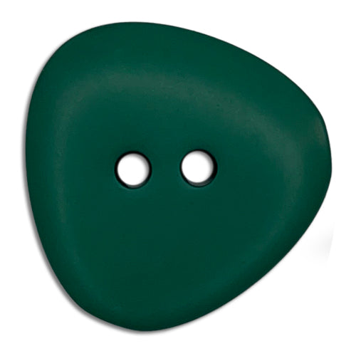 Triangular Pine Green 2-Hole Plastic Button (Made in Spain)
