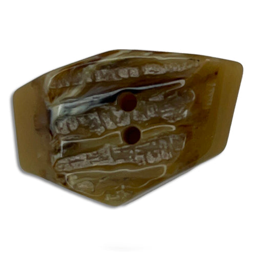 1 1/4" Mock Fossil 2-Hole Plastic Button (Made in Germany)