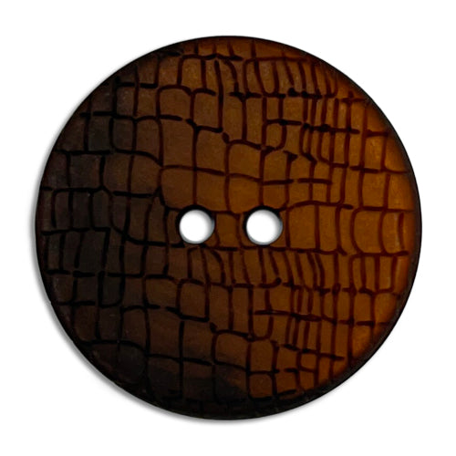 Sienna Alligator 2-Hole Plastic Button (Made in Switzerland)