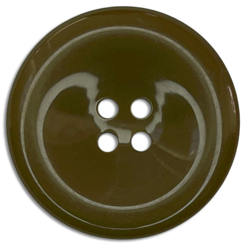 1 3/8" Concave Tortilla Brown 4-Hole Plastic Button (Made in Germany)