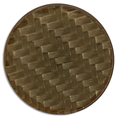 Textured Cool Raw Unber Flat Plastic Button (Made in Italy)