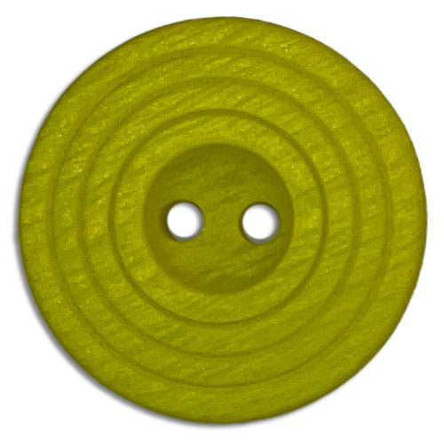 Chartreuse Target 2-Hole Plastic Button (Made in Switzerland)