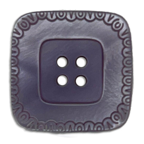 Heathered Thistle 4-Hole Plastic Button (Made in Italy)