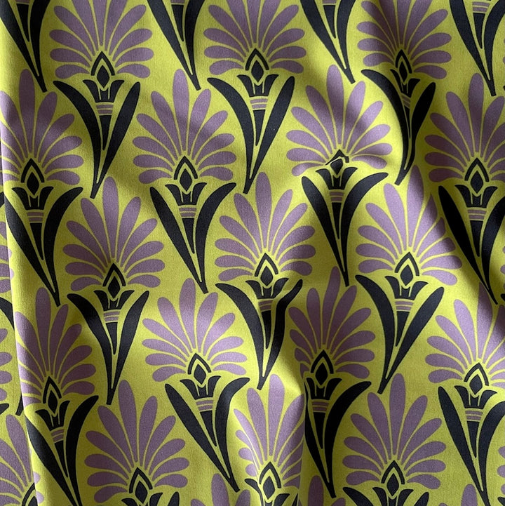 Designer Lighter-Weight Art Deco-Inspired Torch Polyester Knit (Made in Italy)