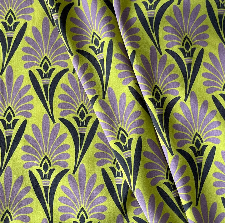 Designer Lighter-Weight Art Deco-Inspired Torch Polyester Knit (Made in Italy)