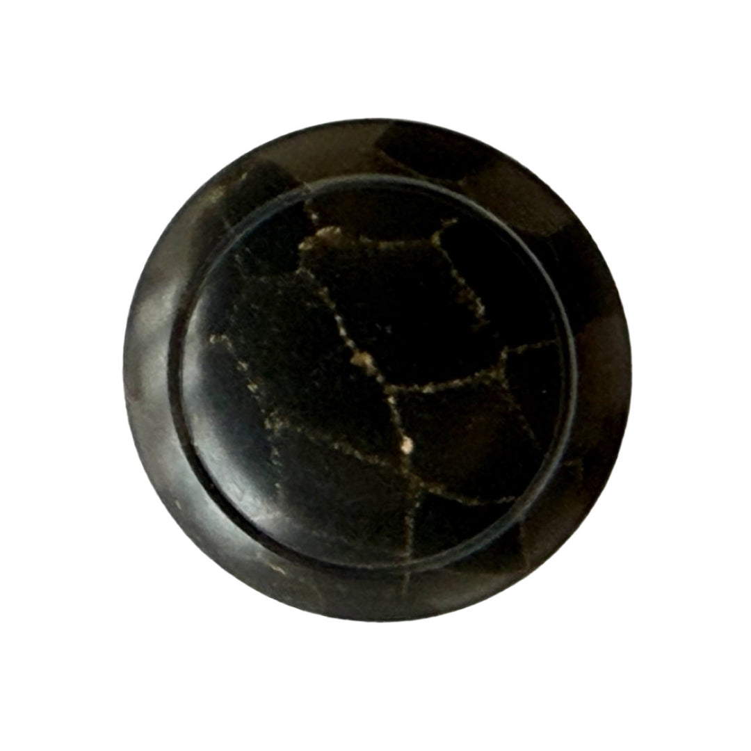 1" Espresso Tortoise Plastic Button (Made in Italy)