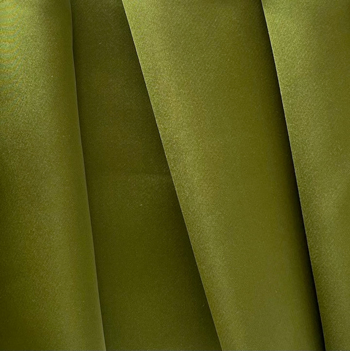 Intense Peapod Green Double-Sided Délustered Polyester Duchess Satin (Made in Italy)