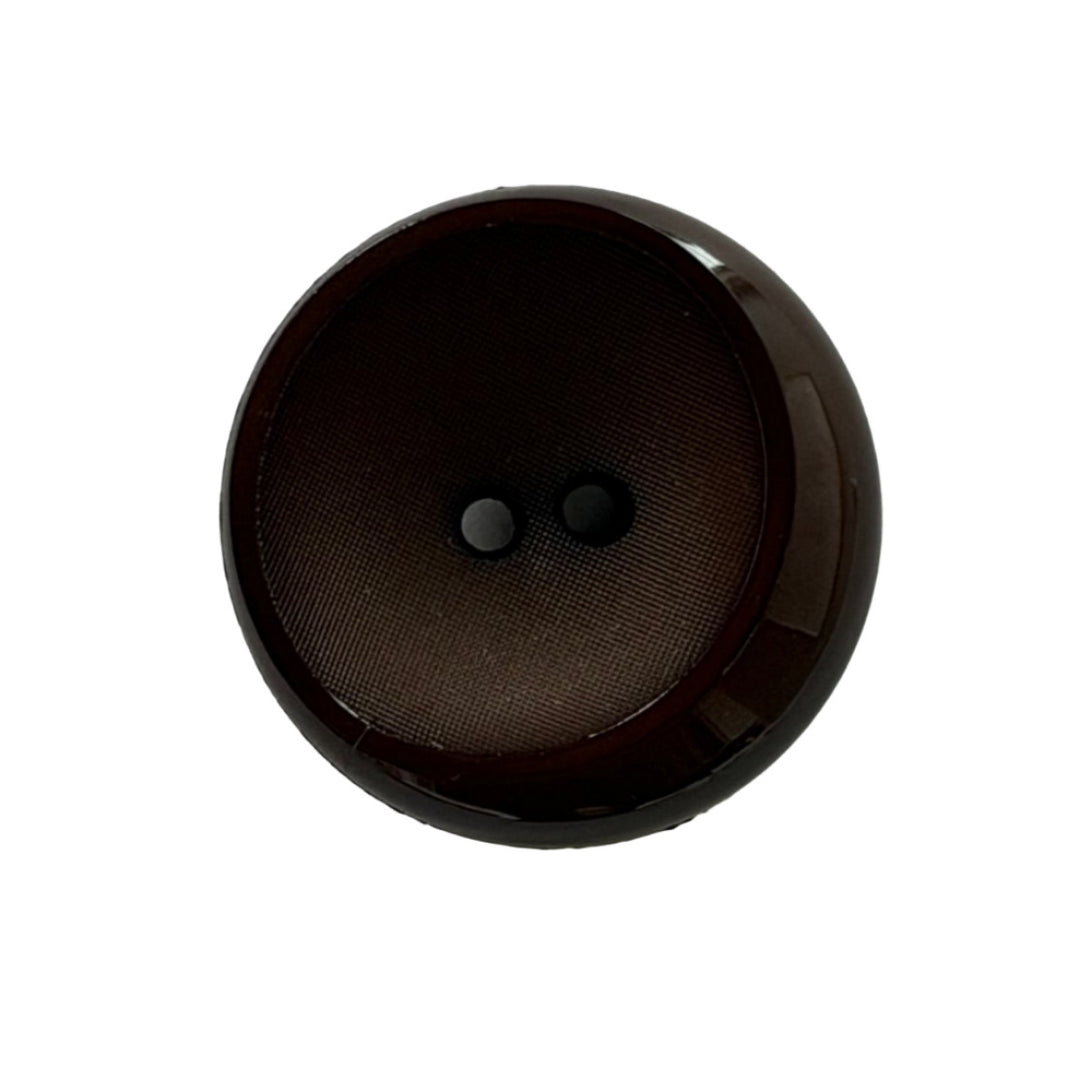 1 1/8" Bittersweet Chocolate Brown Off-Set 2-Hole Plastic Button (Made in Spain)