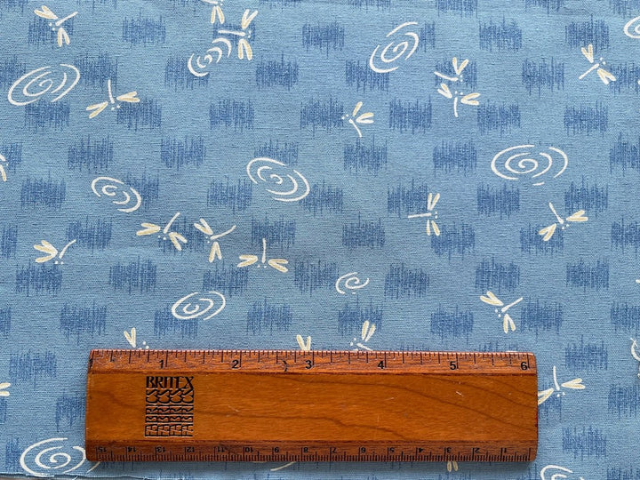 Mid-Weight Tombo on Pond Blue Quilting Cotton (Made in Japan)