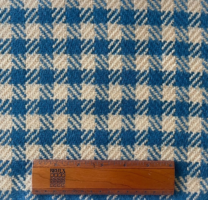 Gucci Checked Azure & Camel Virgin Wool Twill Coating (Made in Italy)