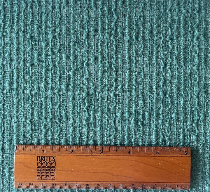 Mystic Sea Glass Green Selvedged Virgin Wool Bouclé (Made in Italy)