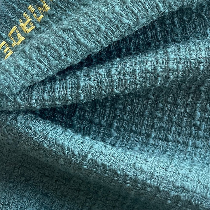 Mystic Sea Glass Green Selvedged Virgin Wool Bouclé (Made in Italy)