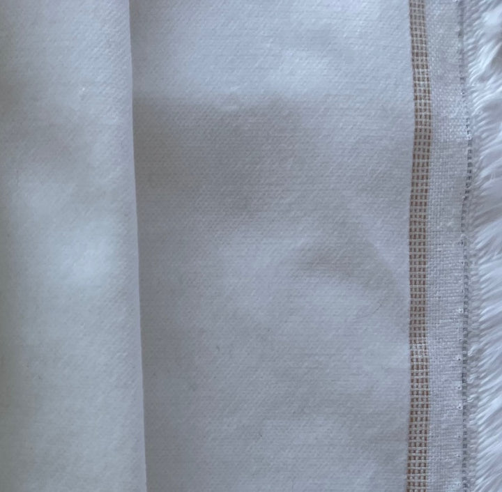 Lighter-Weight Cloud White Cotton Velveteen (Made in Portugal)