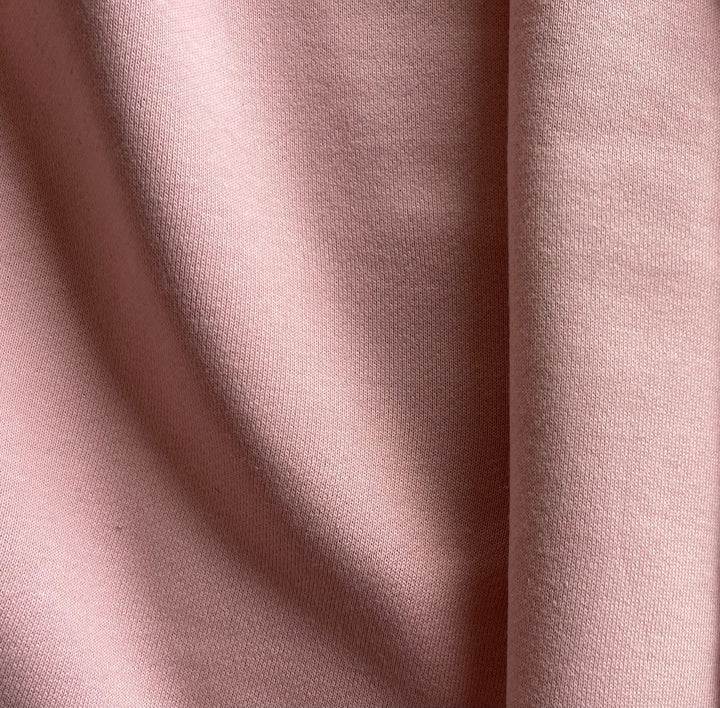 Light to Mid-Weight Rouge Dust Cotton French Terry Knit (Made in Italy)