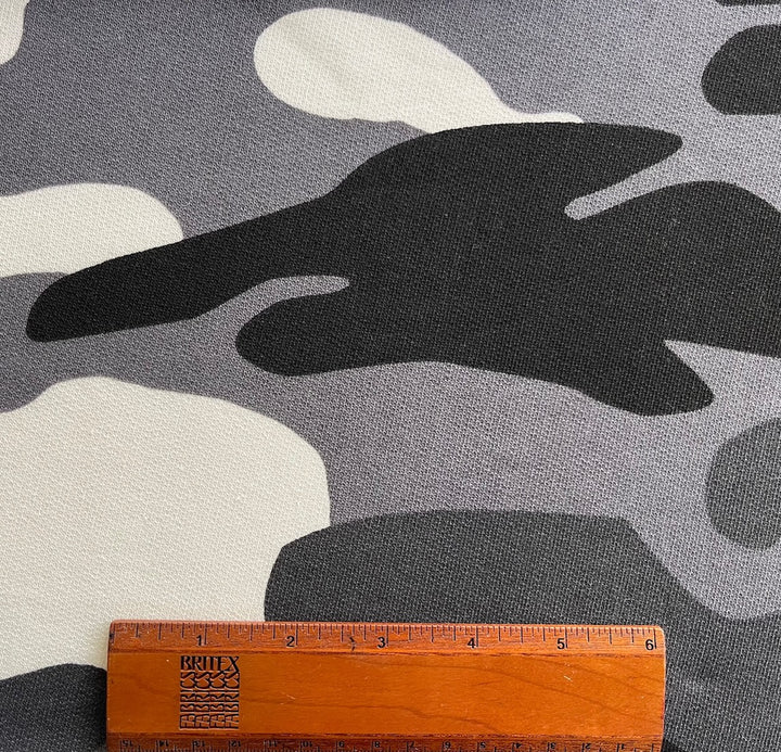 A. McQueen Mid-Weight Skull Camo Cotton French Terry Knit (Made in Italy)