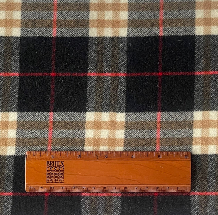 Lanificio Colombo Reversible Plaid Camel Wool & Cashmere Coating (Made in Italy)