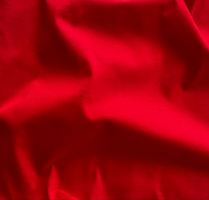 Bright Cardinal Red Cotton Lisle Knit (Made in Italy)