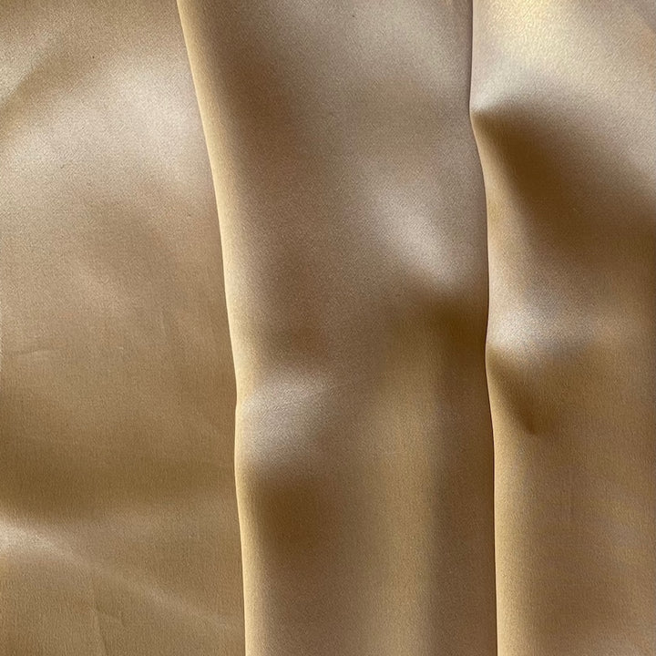 Polished Gold Silk Satin Charmeuse (Made in Italy)