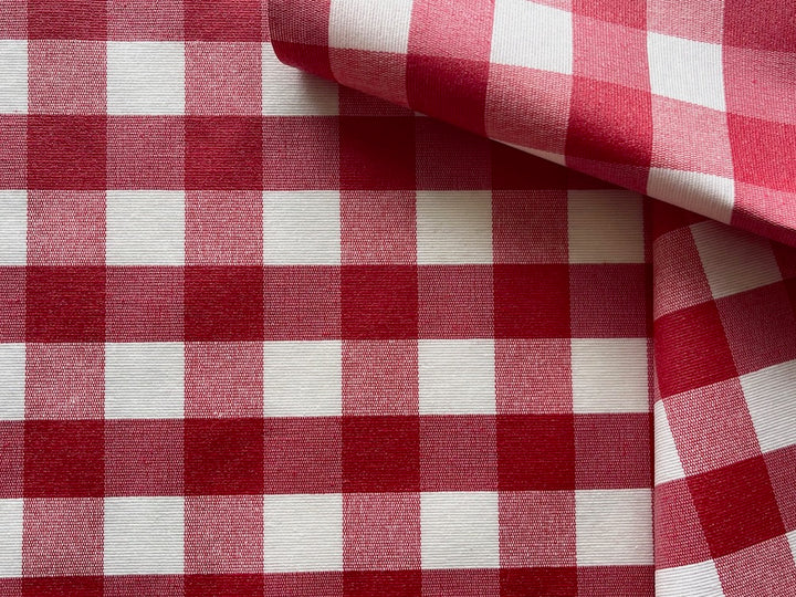 Classic Cheery Picnic Check Laminated Cotton (Made in France)