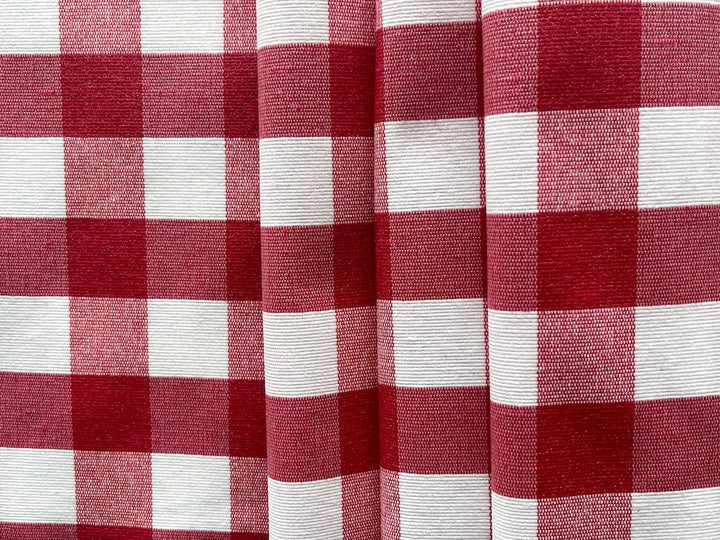 Classic Cheery Picnic Check Laminated Cotton (Made in France)