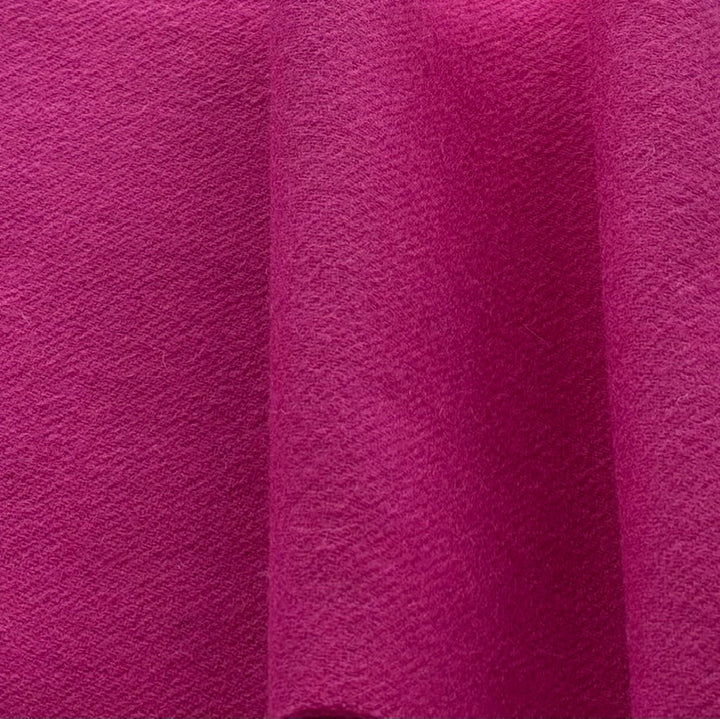 Versace Lighter-Weight French Magenta Double-Faced Virgin Wool Coating (Made in Italy)