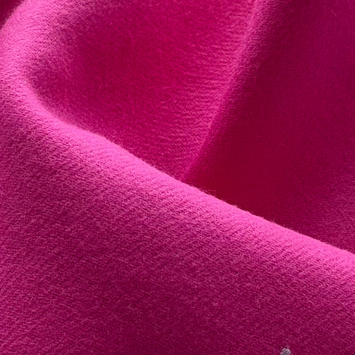 Versace Lighter-Weight French Magenta Double-Faced Virgin Wool Coating (Made in Italy)