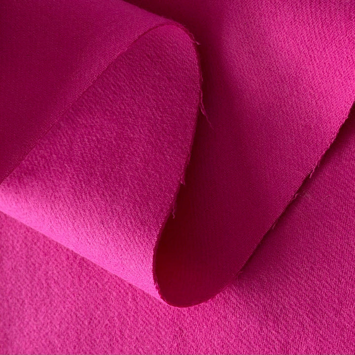 Versace Lighter-Weight French Magenta Double-Faced Virgin Wool Coating (Made in Italy)