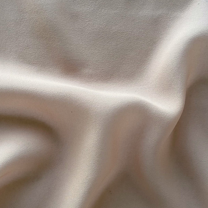 Semi-Sheer Pale Ballet Slipper Peach Silk Crepe Georgette (Made in Italy)