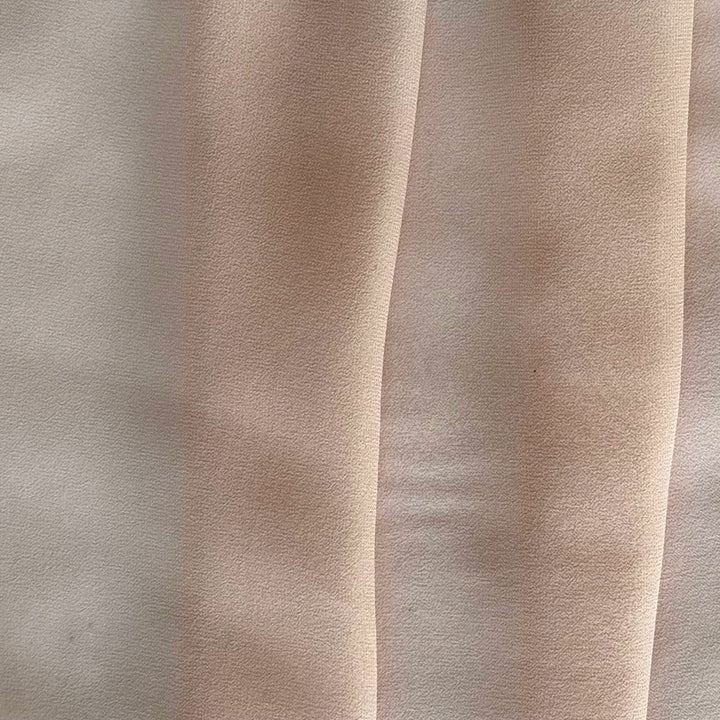 Semi-Sheer Pale Ballet Slipper Peach Silk Crepe Georgette (Made in Italy)