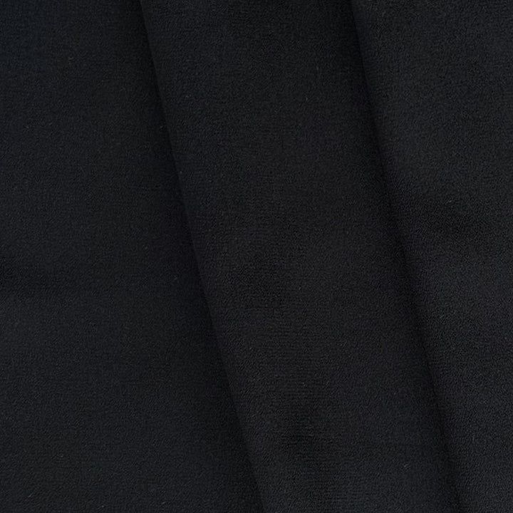 Lighter-Weight Raven's Wing Black Silk Crepe de Chine (Made in Italy)