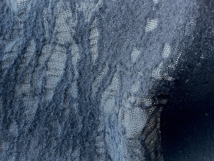 Sophisticated Organically Textured Black Felted Wool