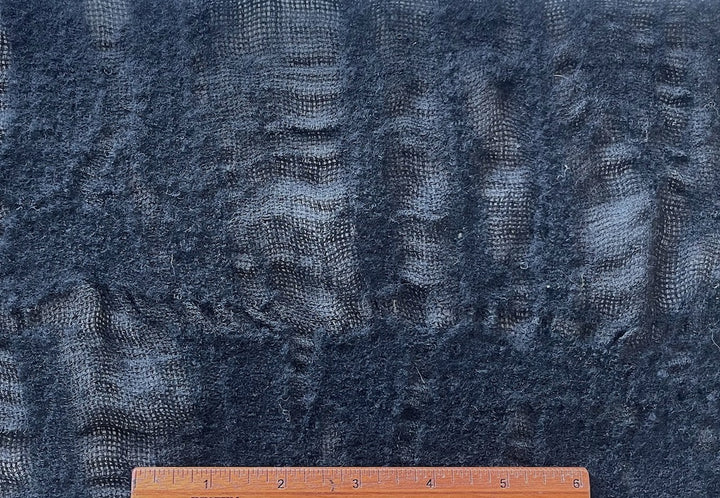 Sophisticated Organically Textured Black Felted Wool