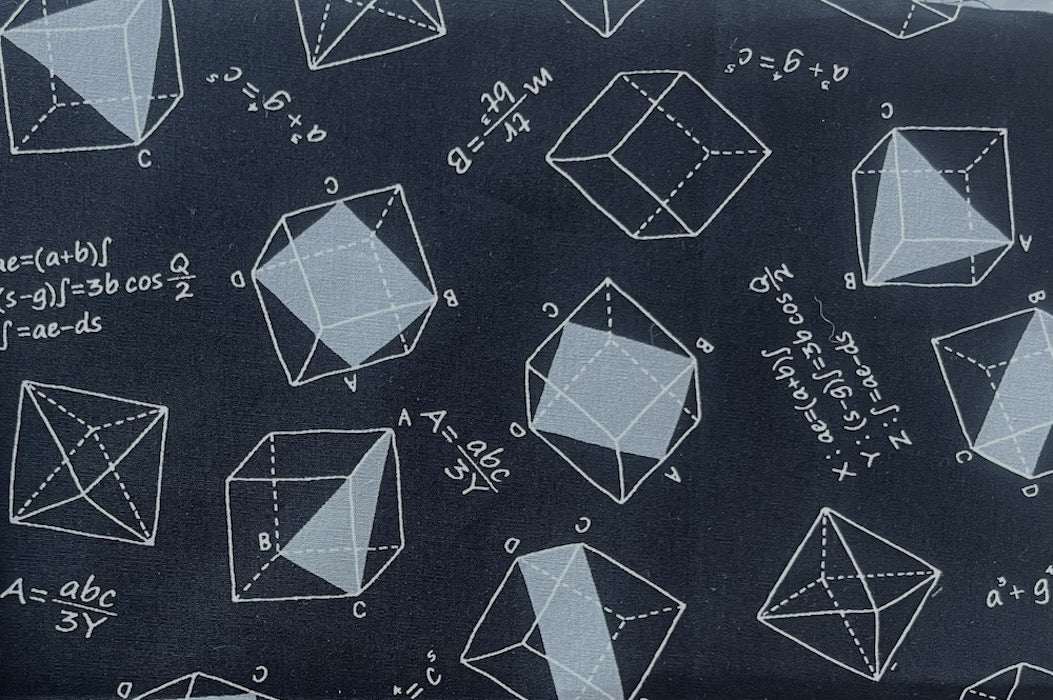 Mathematical Equations Onyx Quilting Cotton (Made in Japan)