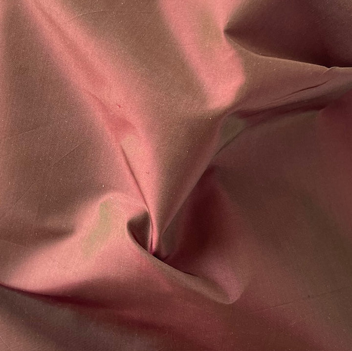 Elegant Iridescent Wine & Olive Silk Dupioni (Made in India)