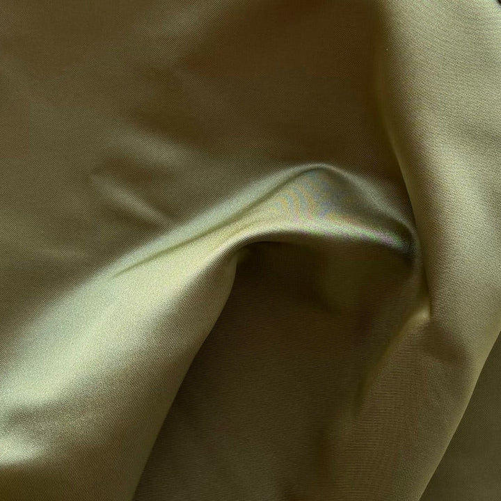 Bronzed Olive Silk Blend Duchess Satin (Made in Japan)