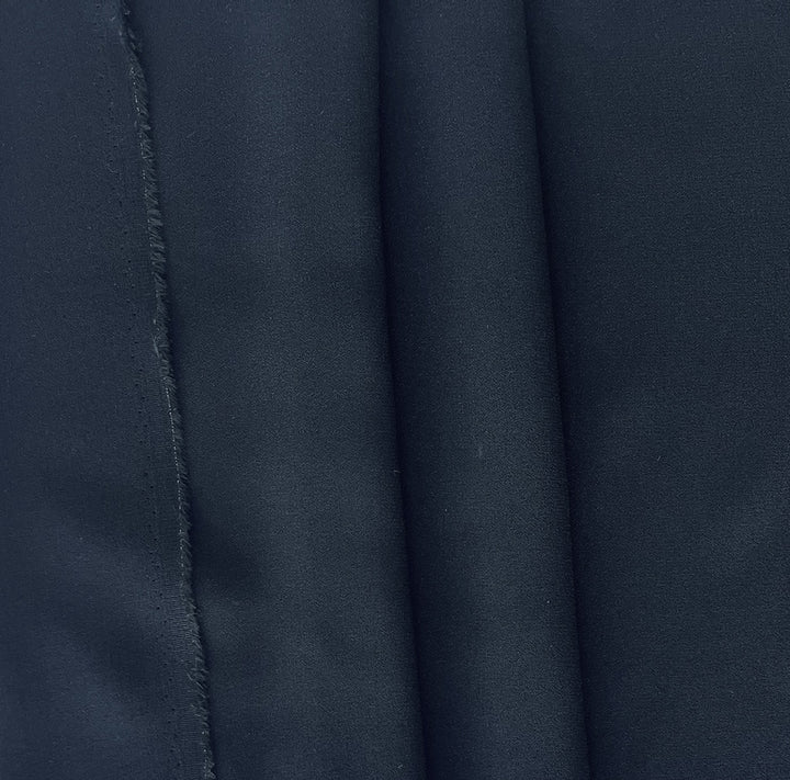 Light to Mid-Weight Onyx Stretch Rayon Viscose Crepe (Made in Italy)