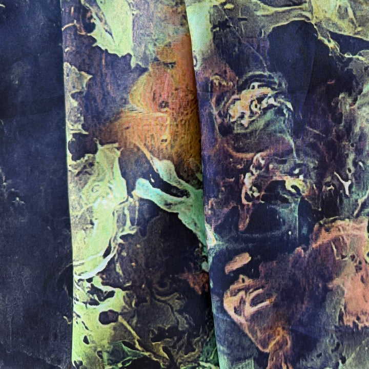 Airy Abstract Oil Slick Silk Habutai (Made in Italy)