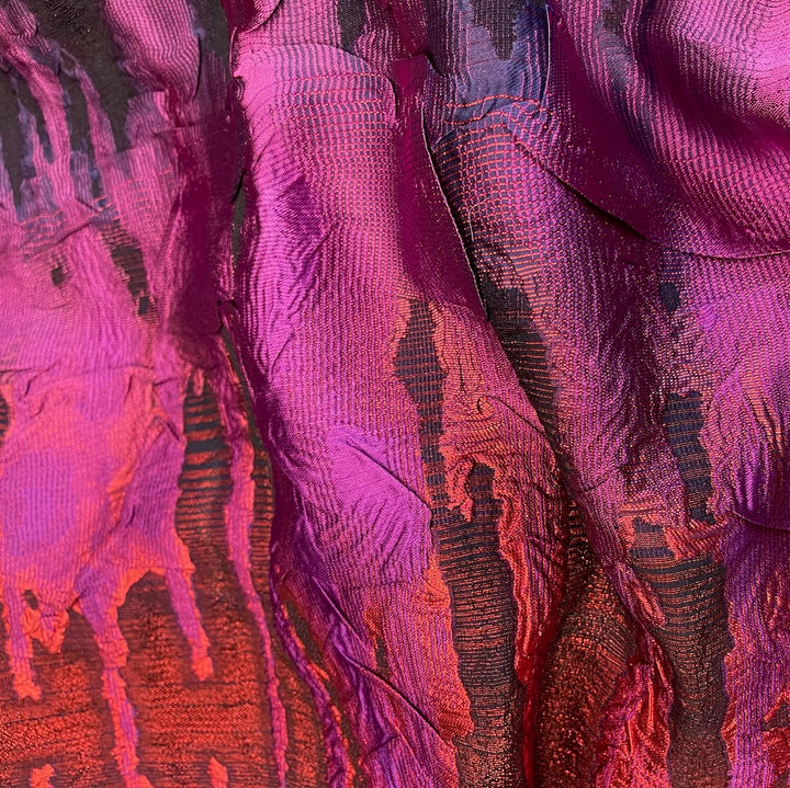 Couture Plum Drizzle Duo-Layered Silk Blend Organza (Made in Italy)