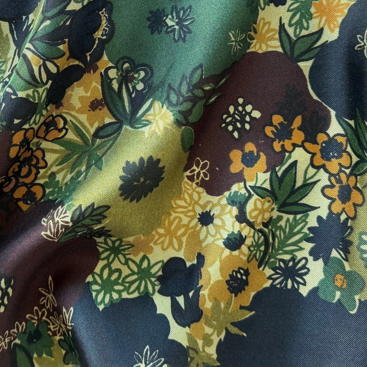 Cameo Meadow Dreamscape Silk Twill (Made in Italy)
