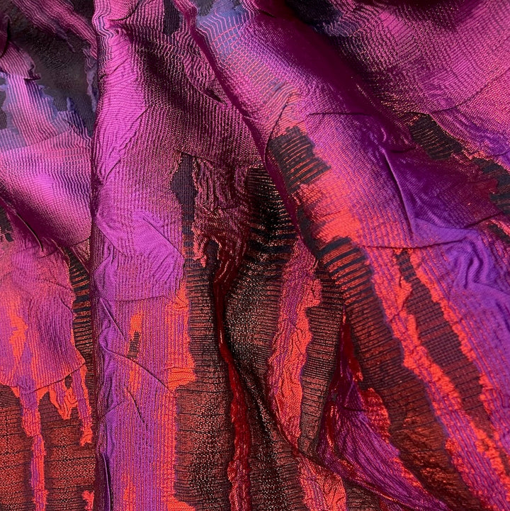 Couture Plum Drizzle Duo-Layered Silk Blend Organza (Made in Italy)