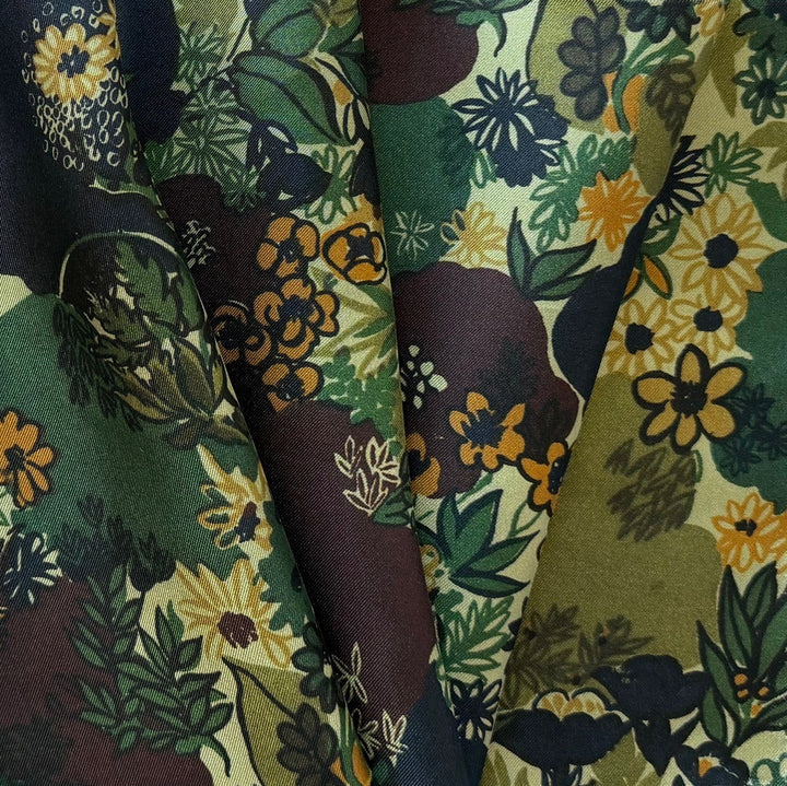 Cameo Meadow Dreamscape Silk Twill (Made in Italy)