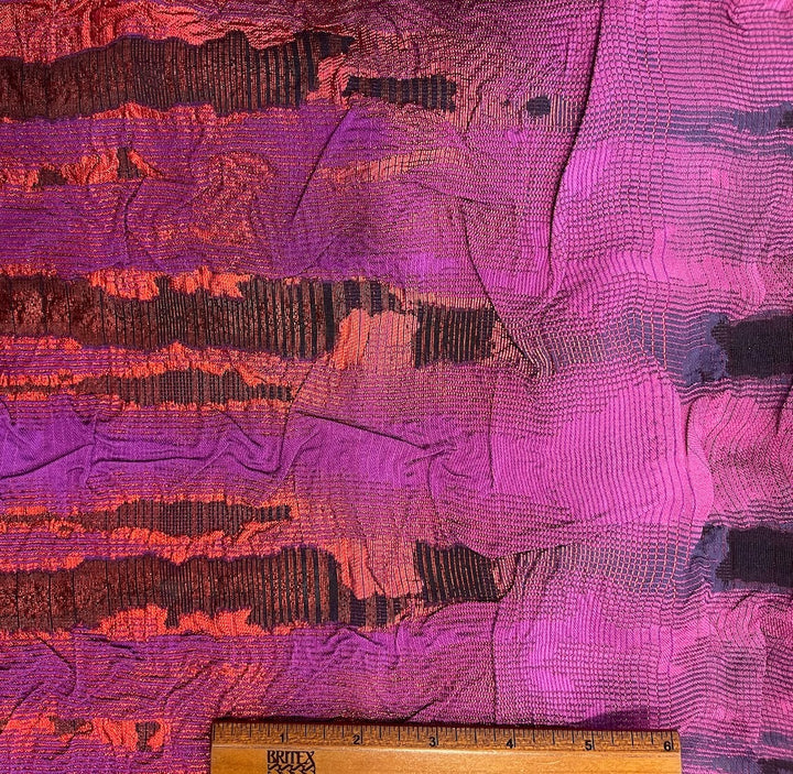 Couture Plum Drizzle Duo-Layered Silk Blend Organza (Made in Italy)