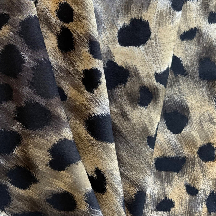 Fierce Cheetah Silk Crepe de Chine (Made in Italy)