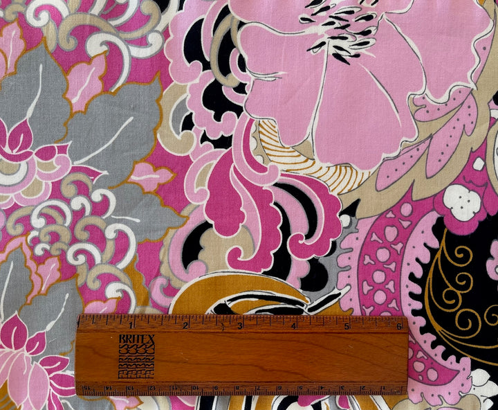 Lighter-Weight Psychedelic Bubblegum Pink Stretch Cotton Poplin (Made in Italy)