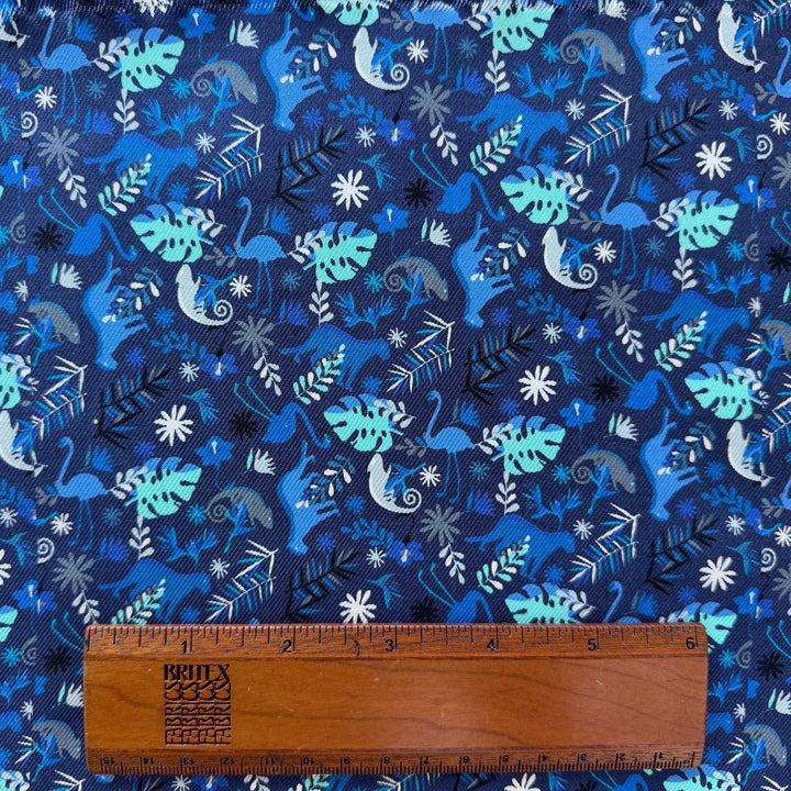 Liberty of London Chameleon & Flamingo Jungle Silk Twill (Made in Italy)