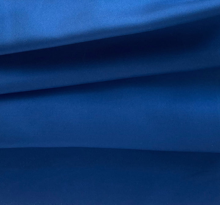 Designer Lighter-Weight Ultramarine Blue Silk Twill (Made in Italy)