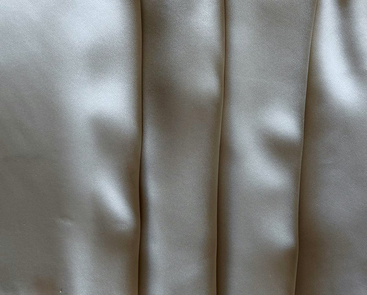 Cool Oyster Stretch Silk Satin Charmeuse (Made in Italy)