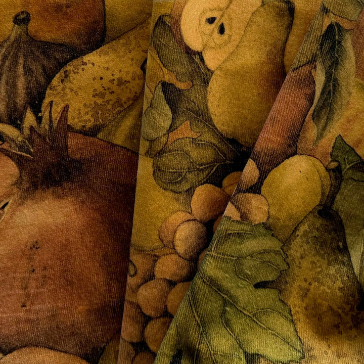 Sepia Fruit Abundance Cotton Velveteen (Made in Italy)