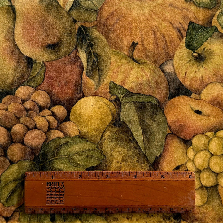 Sepia Fruit Abundance Cotton Velveteen (Made in Italy)
