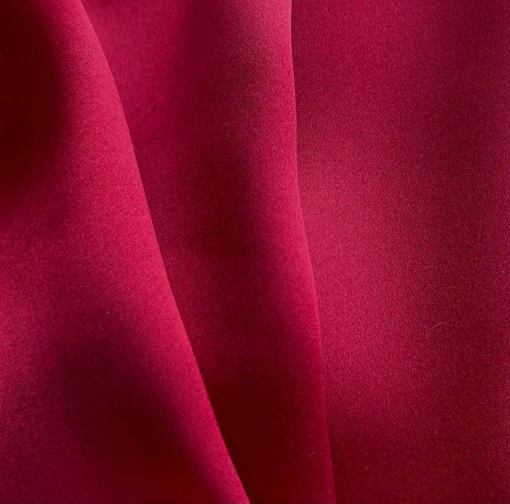 Rich Claret Silk Satin Charmeuse (Made in Italy)